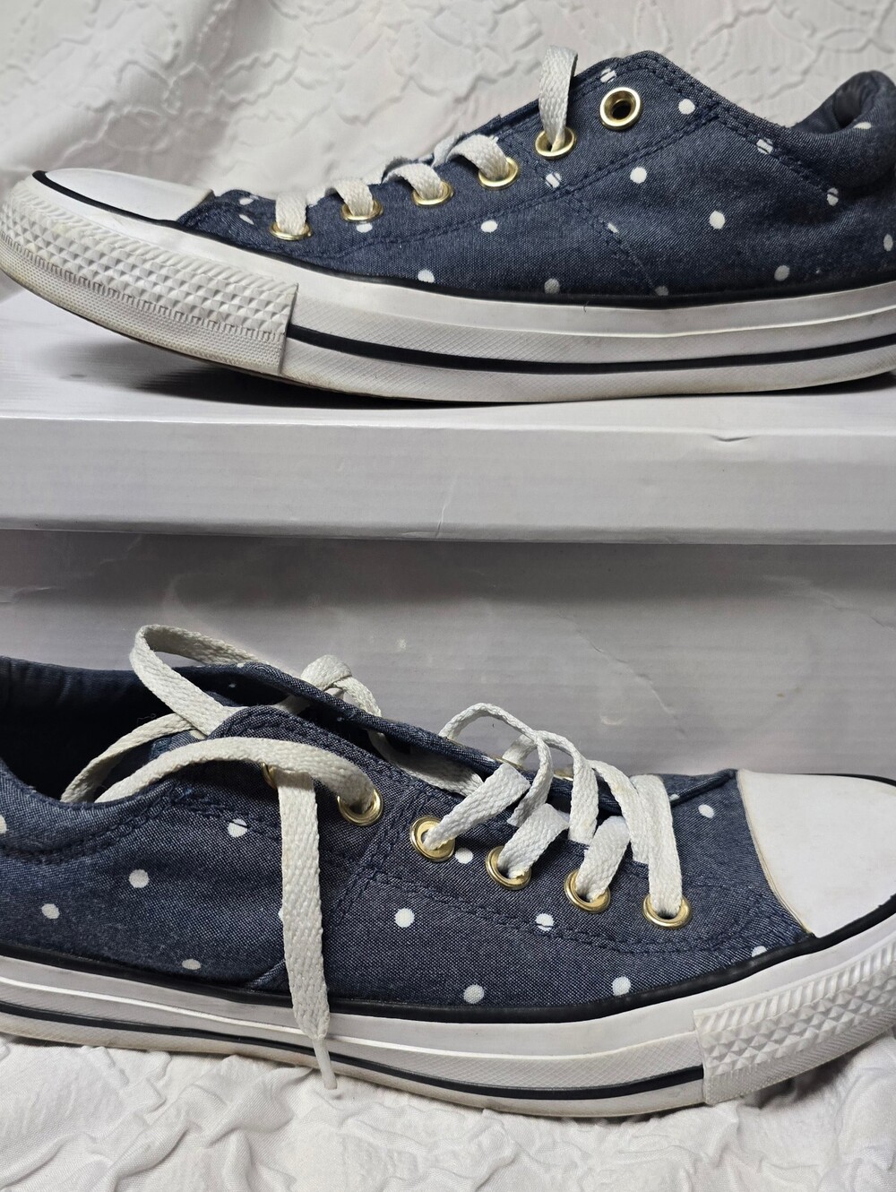 Converse Chuck Taylor All Star Womens Size 8 Blue White Athletic Shoes Sneakers - Picture 8 of 8